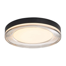 Golden 9518-16 SNB-SMK - Wry Lighting Ondulada Integrated LED 16in Flush Mount in Sand Black and Smoky Acrylic
